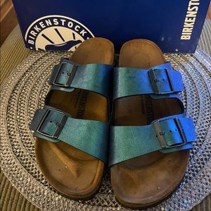 Aqua iridescent Birkenstock